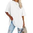 thumbnail image 3 of Women's Oversized Back Print Short Sleeve Casual Top Long Sleeve Heat Athletic Tops for Women Long Sleeve Long Sleeve Turtleneck Women Long Sleeved Women's Shirts Short Sleeve Scrub Jackets Neck Top, 3 of 6