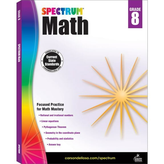 Pre-Owned Spectrum Math Workbook, Grade 8: Volume 9 (Paperback) 1483808769 9781483808765