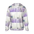 thumbnail image 2 of Lsque Lavender and Butterfly UPF 50+ Lightweight Sun Protection Men's Women's Long Sleeve Shirt, Hoodie Performance -Medium, 2 of 9