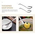 thumbnail image 2 of Stainless Steel Soup Spoon Ladle: 2pcs Metal Silver Rice Spoons Long Handle Dinner Spoons for Ramen  Wonton Dumpling Miso Restaurant, 2 of 6