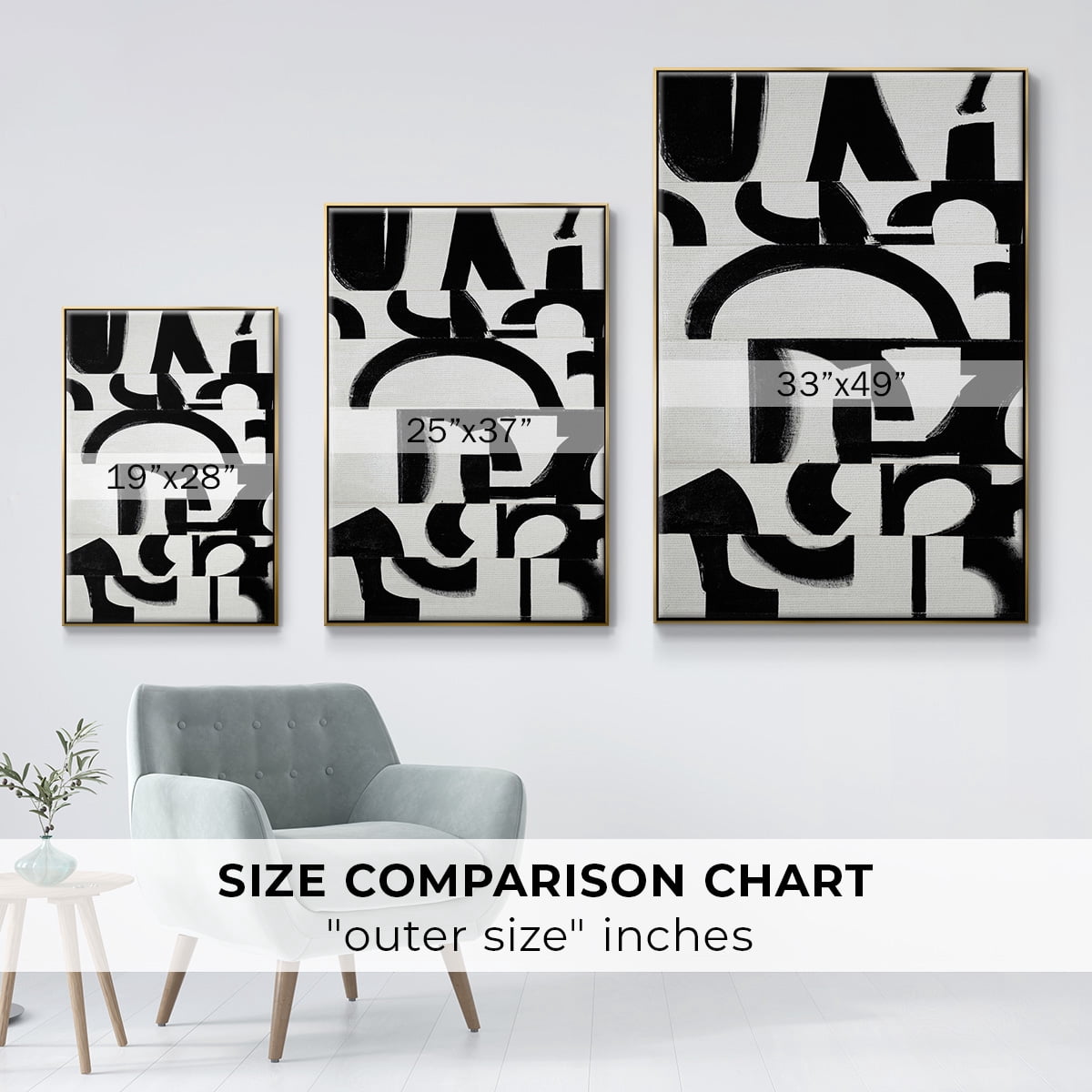 Prosperous Elements V11 Framed Premium Gallery Wrapped Canvas - Ready to Hang - 17 x 25 - Gold Floating Frame