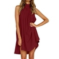 thumbnail image 1 of Ketyyh-chn99 Robes Grande Taille pour Femmes Robe Maxi Robe Décontractée Mini Robe Ample Confortable à Rayures Manches Longues Longue Robe Vin,G, 1 of 5