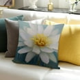 thumbnail image 3 of BANET Flower Throw Pillow Cushion Cover, Detailed Impressionist Close up Like ling Herb Image Print, Decorative Square Accent Pillow Case 22x22in, 3 of 5