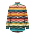thumbnail image 5 of Womens Tops Elegant Print Cotton Long Sleeve Button Blouse Spring Summer Shirts for Women Multicolor 5Xl, 5 of 7