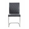 thumbnail image 3 of Acme Ansonia Side Chair (Set-2) Gray Synthetic Leather & Chrome, 3 of 3