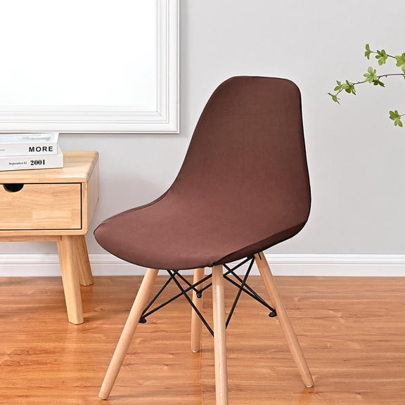 BESTYASH Brown Dining Chair Cover Protective Armless Chair Wrap Slipcover for Home Dining Room Use