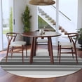 thumbnail image 4 of Gradient Grey Striped Round Area Rug 6 FT, Non Slip Bedroom Rugs, Simple Farm Stripes Minimalist Washable Soft Circular Carpet Non-Shedding Floor Mat for Kitchen Dining Room Home Office Kids Room, 4 of 8