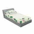 thumbnail image 3 of Ambesonne Nature Fitted Sheet & Pillow Sham Set, Grape Vines Fruit Garden, Queen, Pink Purple Green, 3 of 3