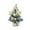 Gold, variant on Mini Christmas Tree, Flocking White Christmas Tree Ornaments, Small Encrypted Desktop Decoration with LED Lights for Home Office, Pink Artificial PVC Tree with Wood Base, 15.74 Inches Tall