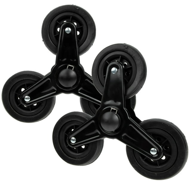 1 Paire de Roues de Diable Roulettes de Chariot de Magasinage Roues Triangulaires Robustes Roues de Chariot à Bagages
