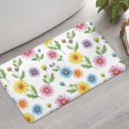 thumbnail image 2 of Pioneer Flower Floral Print Pattern Non Slip Microfiber Bathroom Rugs, Soft Rubber Backing Bath Mats for Bathroom Floor Tub and Shower,17"x30", 2 of 5