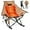 Beige, variant on PNKKODW XL Oversized Heated Rocking Camping Chair, 3 Heat Levels Heated, Cup Holder, 600D Oxford, for Winter Outdoor, Wine Red（With 20，000mAh Power Bank）