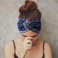 thumbnail image 4 of CHENjy Turban Headbands For Women, Blue Polka Dot Headband, Boho Style Knotted Hair Wrap, Non Slip Elastic Hair Band, Cloth Made Elegant Hair Ornament for Different Occasions, 4 of 7