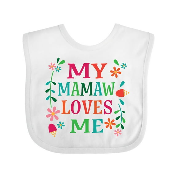 Inktastic Mamaw Loves Me Girls Apparel Girls Baby Bib
