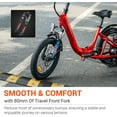 thumbnail image 5 of ADDMOTOR Citytan Folding Electric Trike for Adults, 65 Miles, 48V 13.5Ah Battery, 20 Mph, 500W Rear-Drive Motor E-Tricycle with Suspension, Differential, Parking Brake System, 20x3.0 Fat Tire, 5 of 10