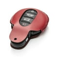 thumbnail image 3 of Vitodeco Genuine Leather Smart Key Fob Case Cover Compatible with Mini Cooper, Clubman, Hardtop, Convertible, Countryman 2025 (3 or 4 Buttons, Red), 3 of 5