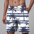 thumbnail image 2 of KPOPLK Men's Swim Trunks Quick Dry Beach Shorts Swimwear Bathing Suits Print Beach Casual Trouser Shorts(Blue,XXL), 2 of 5