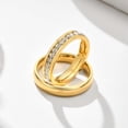 thumbnail image 7 of Titanium Steel Couple Ring Pair Closed Mouth, 7 of 7