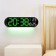thumbnail image 5 of YOHAVEN Large Digital Wall Clock 13.7" with Date Temperature Auto DST Night Light Remote Control, RGB LED Display Alarm Clock for Bedroom Living Room Office Gym Kitchen Decor, 5 of 7