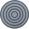 thumbnail image 2 of SAFAVIEH Braided Tanisha Bordered Reversible Area Rug, Ivory/Navy, 8' x 8' Round, 2 of 10
