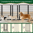 thumbnail image 5 of Yaheetech 47.2"Tall 6 Panels Metal Dog Playpen for Exercise Outdoor Indoor Fence, Black, 5 of 8