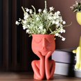 thumbnail image 1 of Human Think Face Ceramic Home Plants Flower Pot Vase Planter Tabletop Decoration, 1 of 9