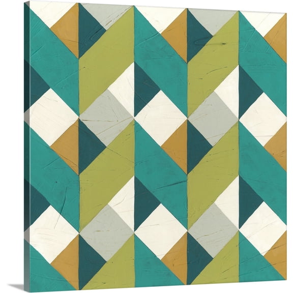 Great BIG Canvas | "Chevron Illusion II" Canvas Wall Art - 16x16