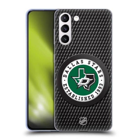 Head Case Designs Officially Licensed NHL Dallas Stars Puck Texture Soft Gel Case Compatible with Samsung Galaxy S21+ 5G