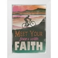 thumbnail image 1 of JMB Designs 24x32 White Modern Wood Framed Museum Art Print Titled - Meet Fears with Faith, 1 of 4