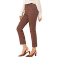 thumbnail image 4 of INSPIRE CHIC Women's High Waist Elastic Back Office Work Ankle Pants for Formal and Casual Occasions XL Brown, 4 of 8