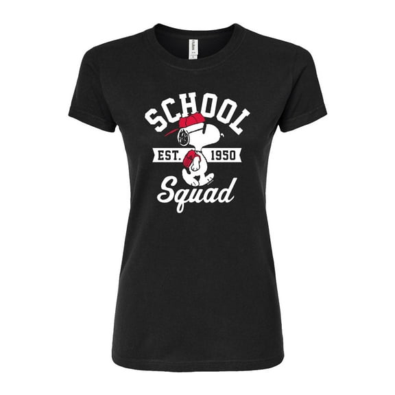 Peanuts - Snoopy School Squad - Juniors Fitted Graphic T-Shirt