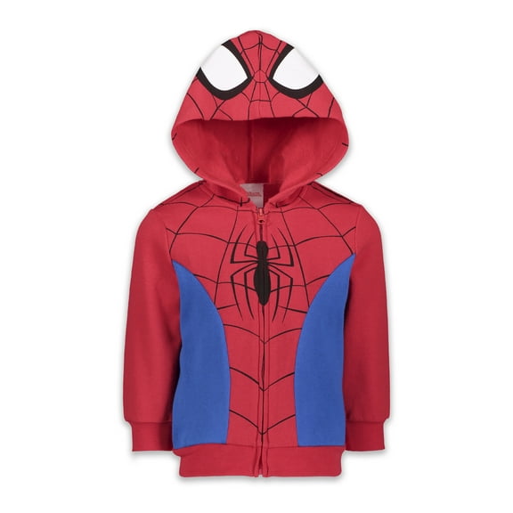 Marvel Spider-Man Big Boys Fleece Zip Up Hoodie Toddler to Big Kid