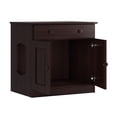 thumbnail image 4 of Palace Imports 100% Solid Wood Ziva 2-Door Cat Litter Box Enclosure with 2-Drawers, Java, 4 of 5