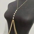 thumbnail image 5 of Bikinis Chest Chain for Women Pearls Fringed Shoulder Chain Necklace Body Chain Night Club Body Jewelry for Formal, 5 of 8