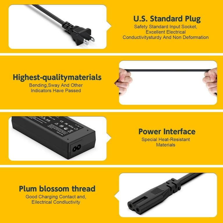 URB-E Compatible Scooter Charger 42V 2A with 3-pin connector for 36V  Battery.