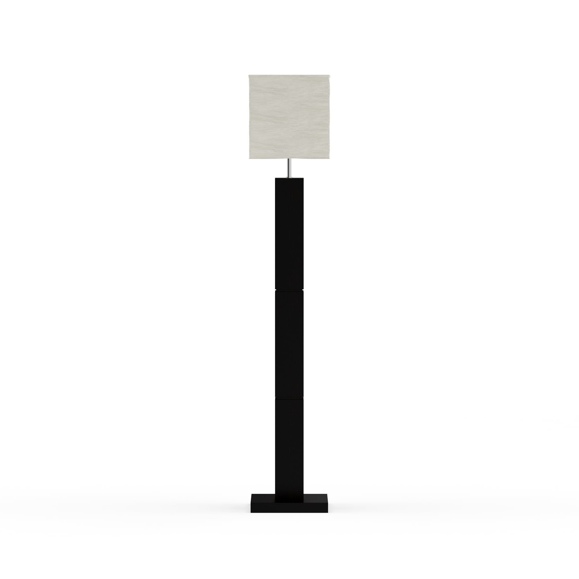 Mainstays Dark Wood Floor Lamp with Rice Paper Shade, 58.63 in