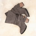 thumbnail image 6 of OKBOP Womens Chunky Heel Mid-Calf Boots-Christmas Comfortable Boots for Women Fashion Winter Boots for Women Clearance Gray, 6 of 6