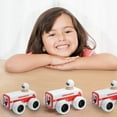 thumbnail image 5 of bxhwj Wooden Push Toy Cars for Toddlers 1-3 Years, Fire Truck Ambulance Police Vehicle Set, Montessori Learning Toys for Baby Boys Girls, Eco Friendly Role Play Gift with Rounded Edges, 5 of 6