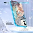 thumbnail image 4 of CASEFIV for iPhone 12/iPhone 12 Pro Case 6.1 Inch,Built-in Screen Protector with 360° Ring Holder Kickstand,Full Body Dual Layer Rugged Shockproof Protective Case,Blue, 4 of 8