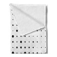 thumbnail image 2 of Abstract Soft Flannel Fleece Blanket, Pop Art Style Illustration with Big and Little Dots Minimalist Half Toned Pattern, Cozy Plush for Indoor and Outdoor Use, 70" x 90", Black White, by Ambesonne, 2 of 5