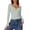 Mint Green, variant on Women's Casual Solid V Neck Long Sleeve T Shirt Top Slim Fit Basic Tee for Daily Wear Multiple Colors Available, Size S-XL