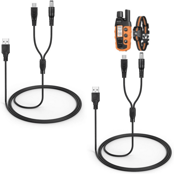 NIAYGOZE Charger Cord for Dog Shock Collar RS2A and RS2B, 2-in-1 Training Collar USB Charging Cable