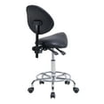 thumbnail image 3 of Saddle Stool Chair with Backrest Swivel Hydraulic Ergonomic Tilt Seat Chair with Wheels Footrest for Medical Hospital Clinic Dental-Black, 3 of 15
