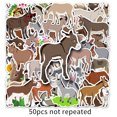 thumbnail image 5 of Pegatinas de vinilo impermeable con forma de burros y animales, 50 unidades, 5 of 5