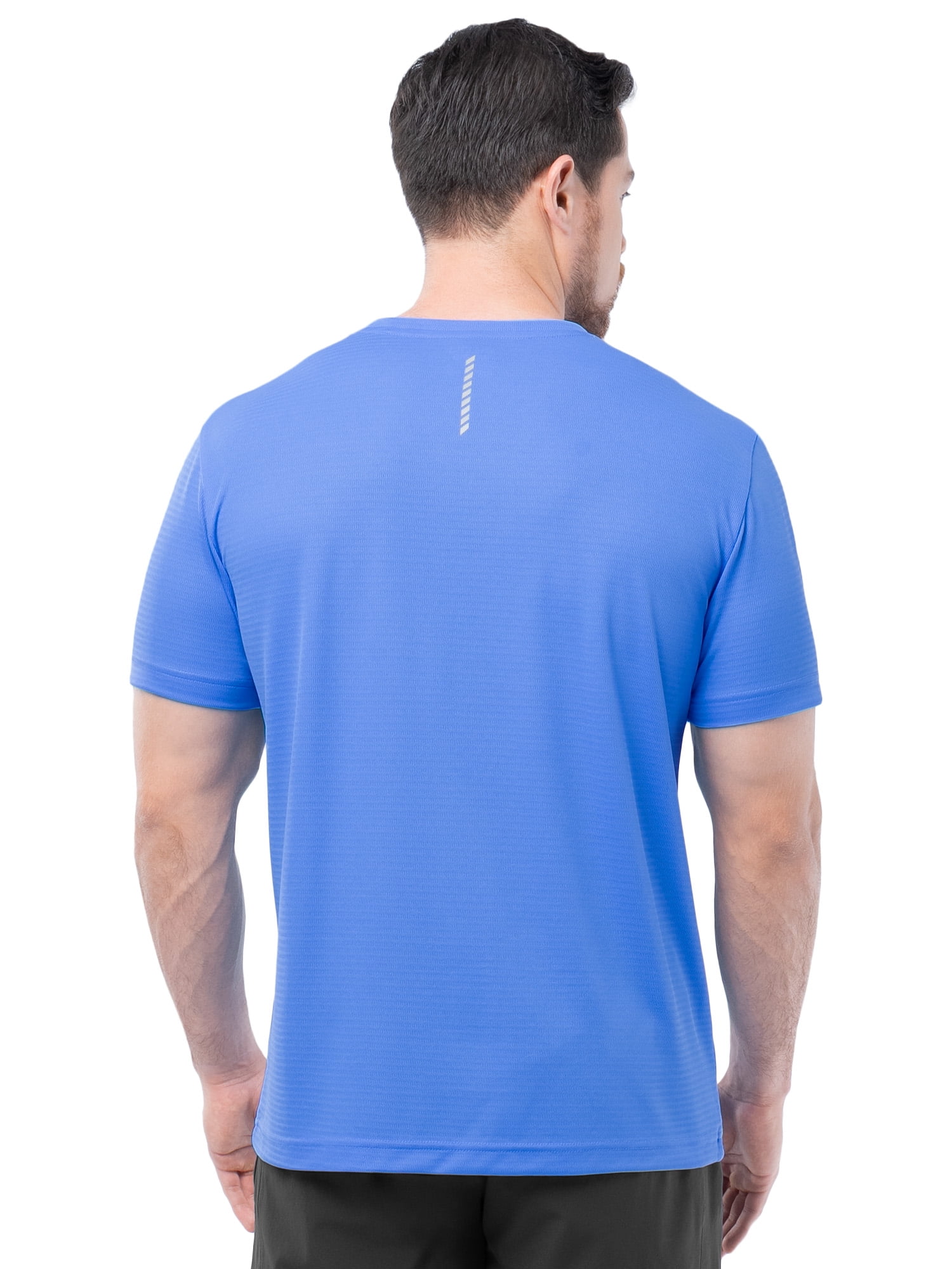 Athletic Works Men's and Big Men's Core Linear Mesh Active Short Sleeve Tee, Sizes S-3XL