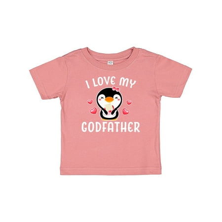 

Inktastic I Love My Godfather with Cute Penguin and Hearts Gift Baby Girl T-Shirt