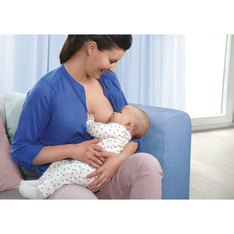 Mam Breastfeeding Nipple Shields with Sterilizing Storage Case, Nipple Shields for Nursing Newborn, Size 2 Regular 23mm, 2-Count, Clear