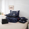 thumbnail image 6 of jejeloiu Rustic Western Aztec 7-Piece Twin Bedding Sets,Retro Bohemian Geometric Bedding Comforter Set,Blue Vintage Rhombus Sheet Sets For Men Women,Home Decor Reversible, 6 of 8