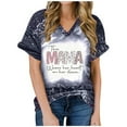 thumbnail image 2 of EQWLJWE Mama Shirts Women Letterl Mom T-Shirt Funny Graphic Tee Letter Print Short Sleeve Tops, 2 of 5