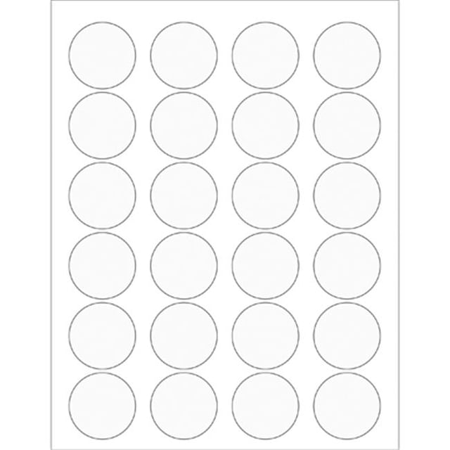 LL231CL Étiquettes Laser Cercle Clair 1.63 Po - Lot de 2400